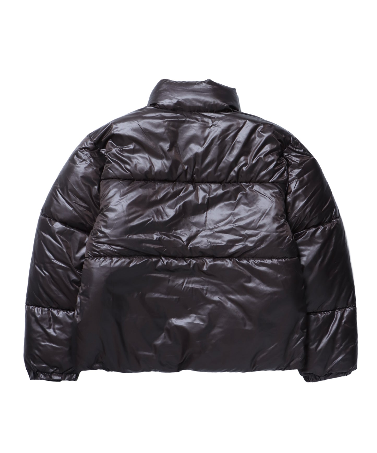 sqnz puffa short padding / ユニセックス パファ ダウン ジャケット 中綿 短丈 ドローコード ブラウン