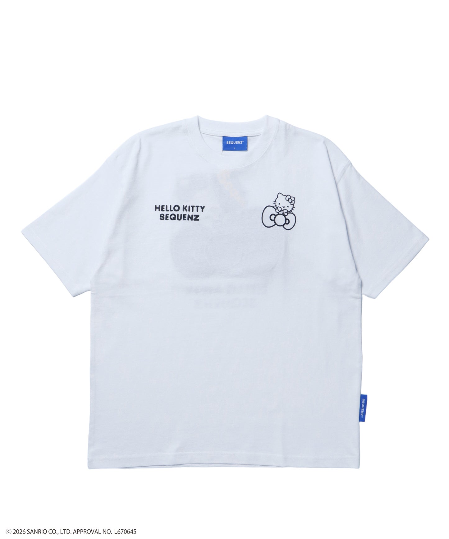 HK EMBROIDERY KITTY TEE / ハローキティ キティちゃん 半袖 クルーネック プリント ワンポイント 刺繍 ホワイト
