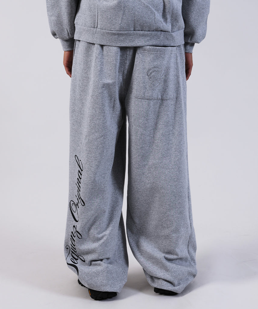 SEQUENZ（シークエンズ）】CROSS RHINE STONE SWEAT PANTS / ライン