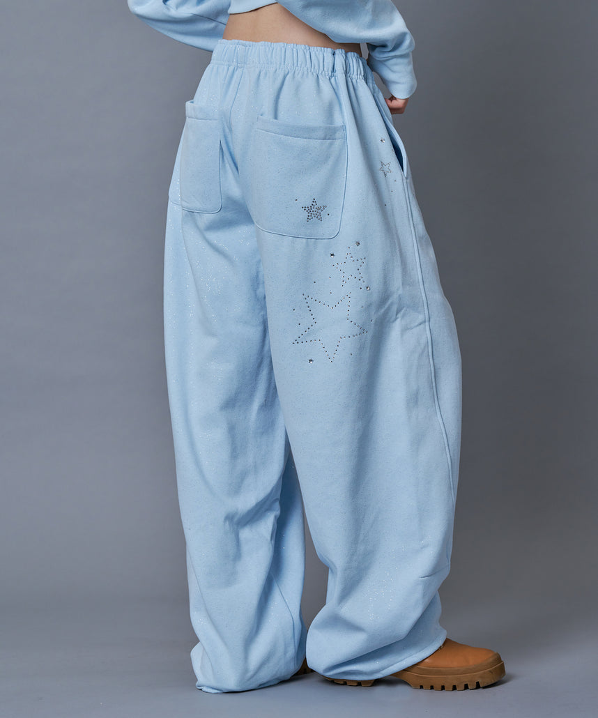 sqnz（エスキュンズ）】sqnz glitter sweat pants / スウェットパンツ