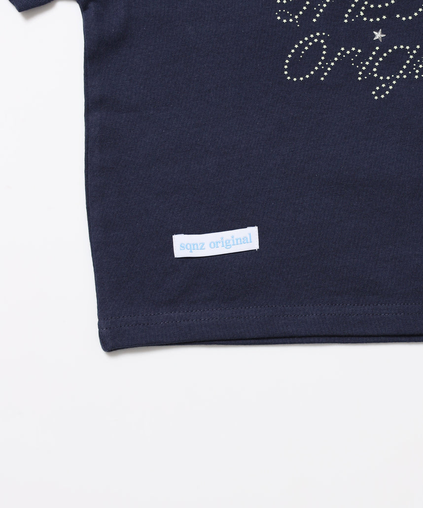※WEB限定 / スタッズ / アニマル発砲プリントTシャツ / sqnz star bambi pt tee ネイビー
