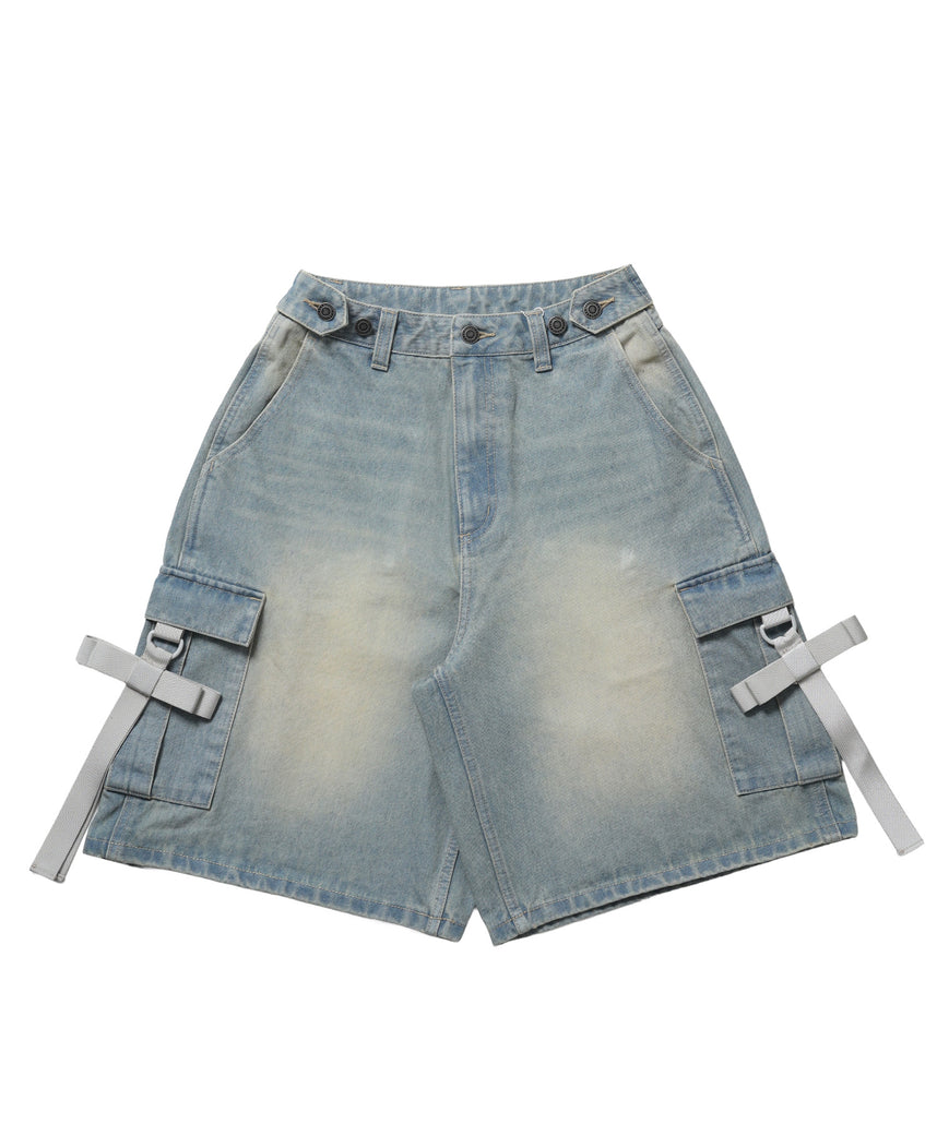 WEB限定 / レディースリボンデニムショートパンツ / sqnz ribbon denim