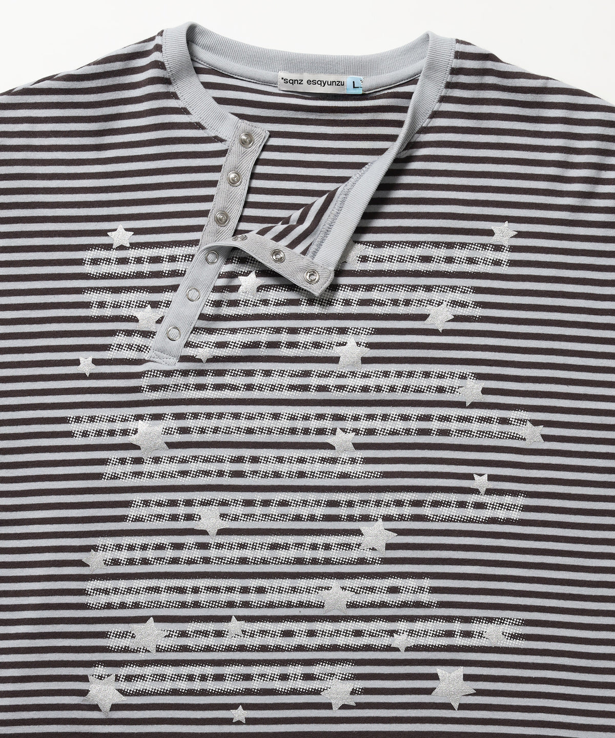 ※WEB限定 / ぼかしプリントヘンリーネックロンT / sqnzU BORDER L/S TEE 柄85