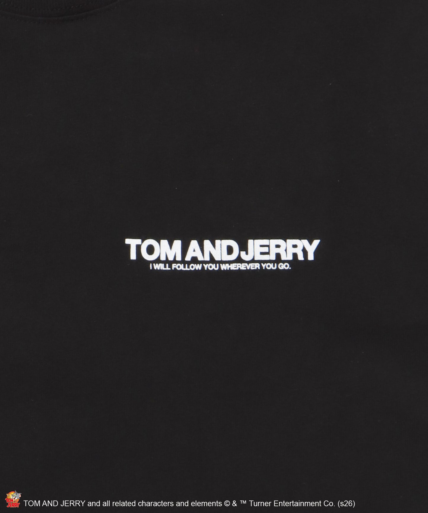 TJ BLUR LOGO TEE / トムとジェリー 半袖 クルーネック プリント ワンポイント ユニセックス オーバーサイズ ビッグシルエット レイヤード ブラック