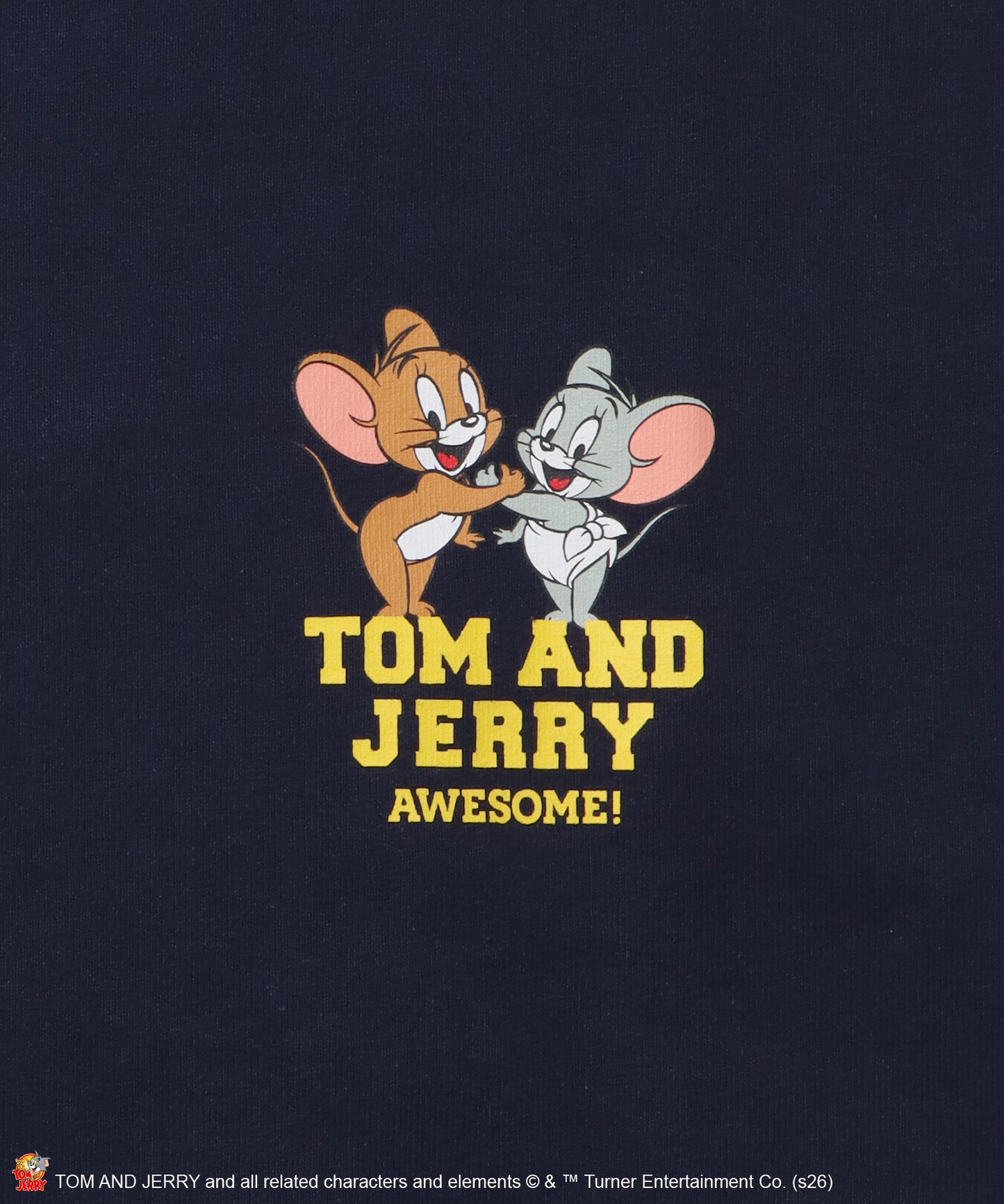 TJ IT LOOKS GOOD TEE / トムとジェリー 半袖 クルーネック プリント 刺繍 ワンポイント ユニセックス オーバーサイズ レイヤード ダークネイビー