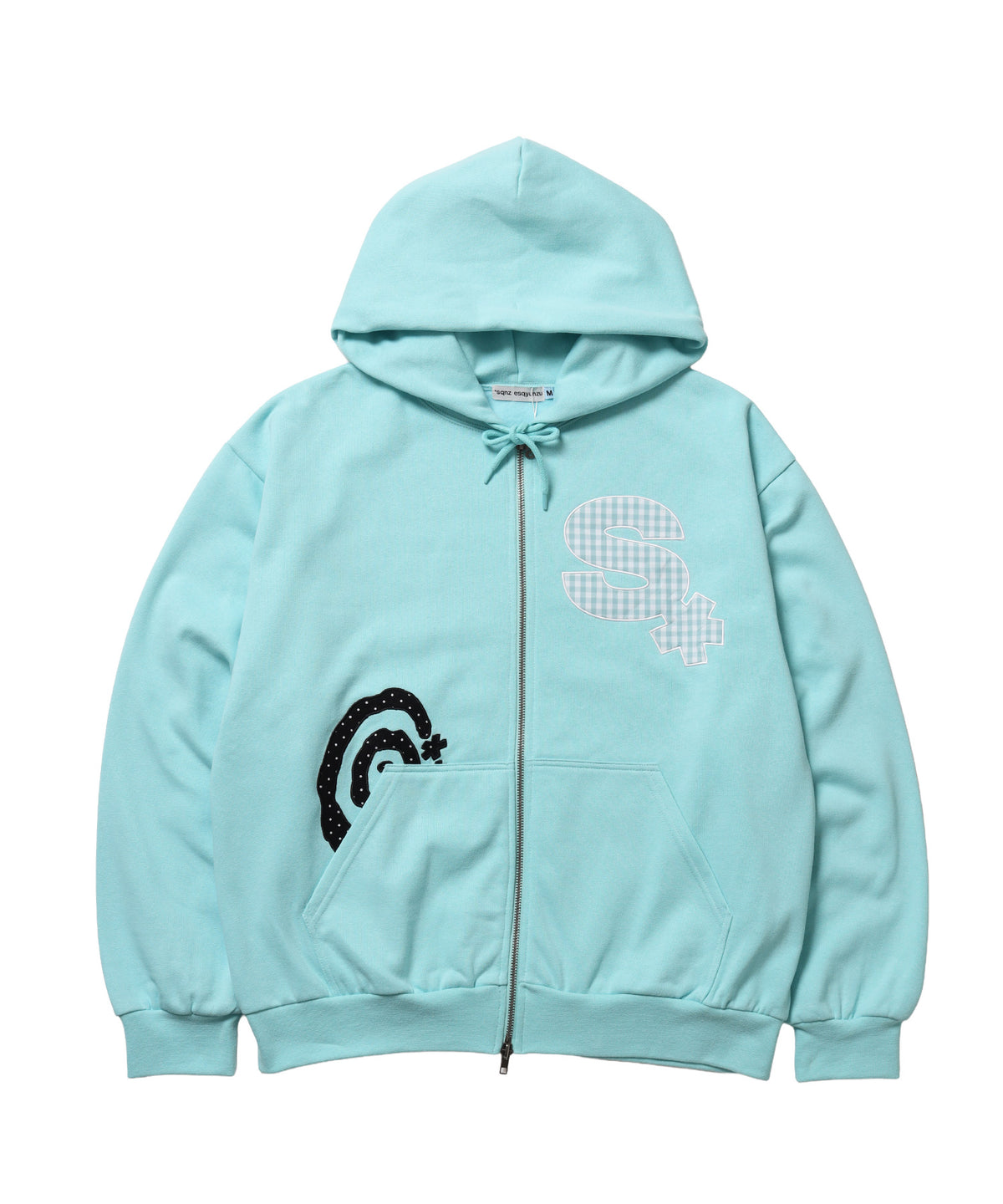 ※WEB限定 / ギンガムドットロゴジップパーカー / sqnzU spiral applique zip p/k