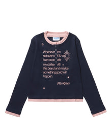 sqnz fake layered henley star l/s tee / 長袖 プリント ヘンリー フェイクレイヤード ツートーン ネイビー