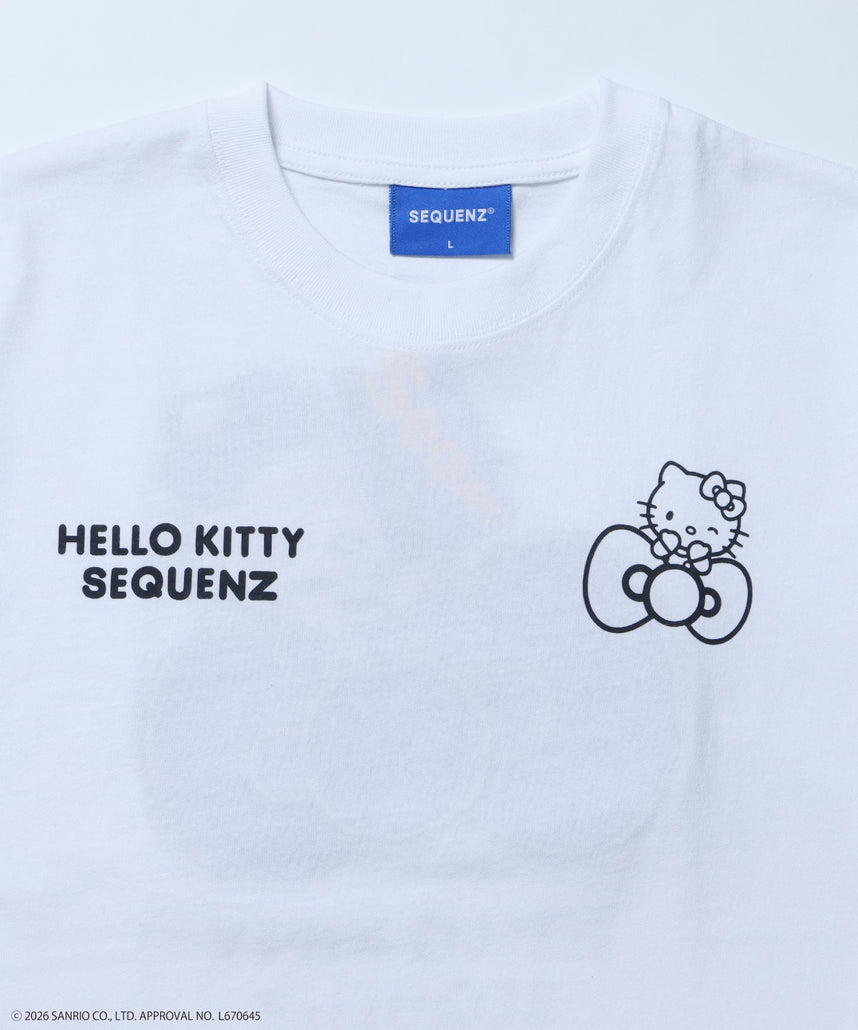 HK EMBROIDERY KITTY TEE / ハローキティ キティちゃん 半袖 クルーネック プリント ワンポイント 刺繍 ホワイト