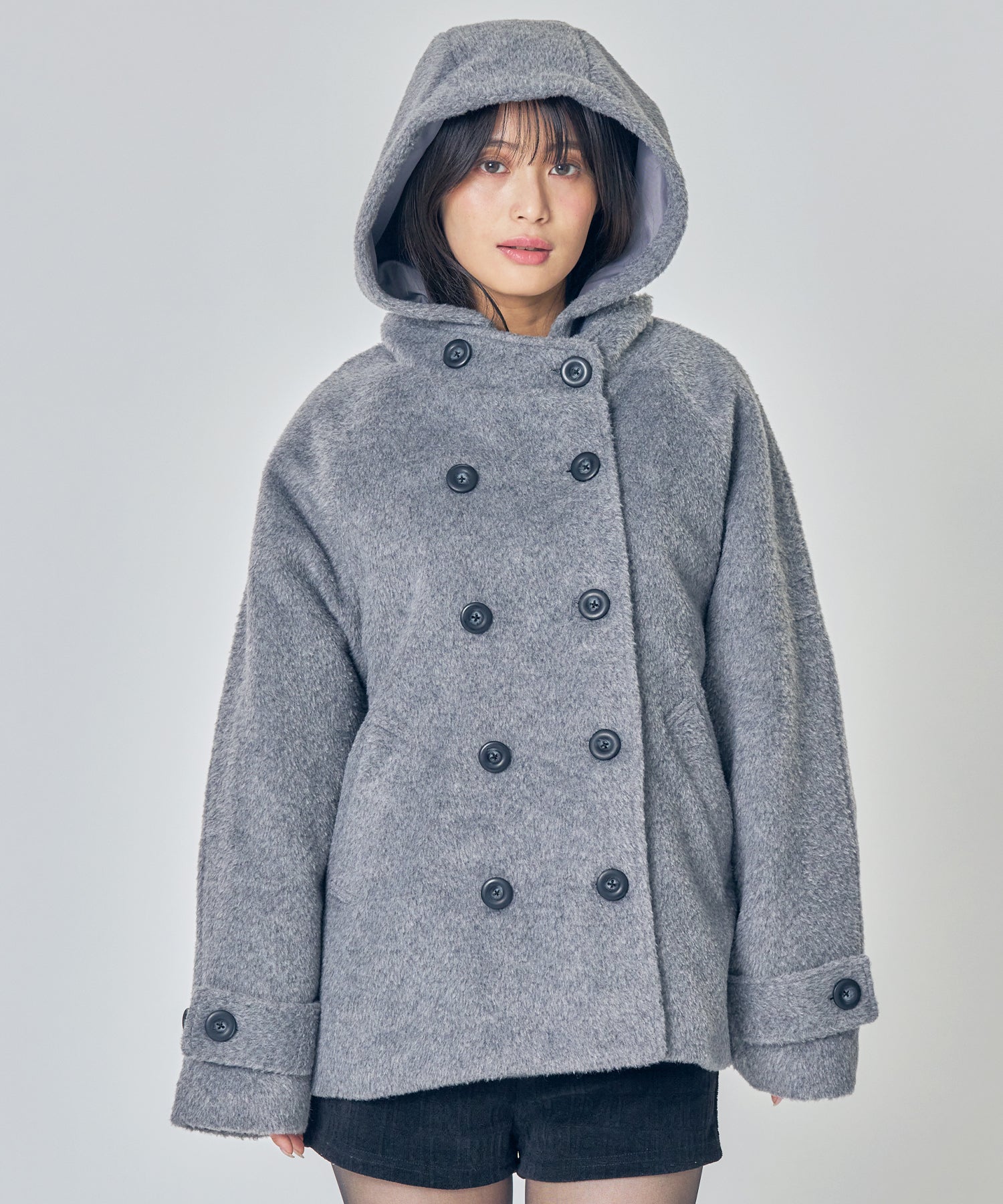 モデル：H157 Size:M　ライトグレー