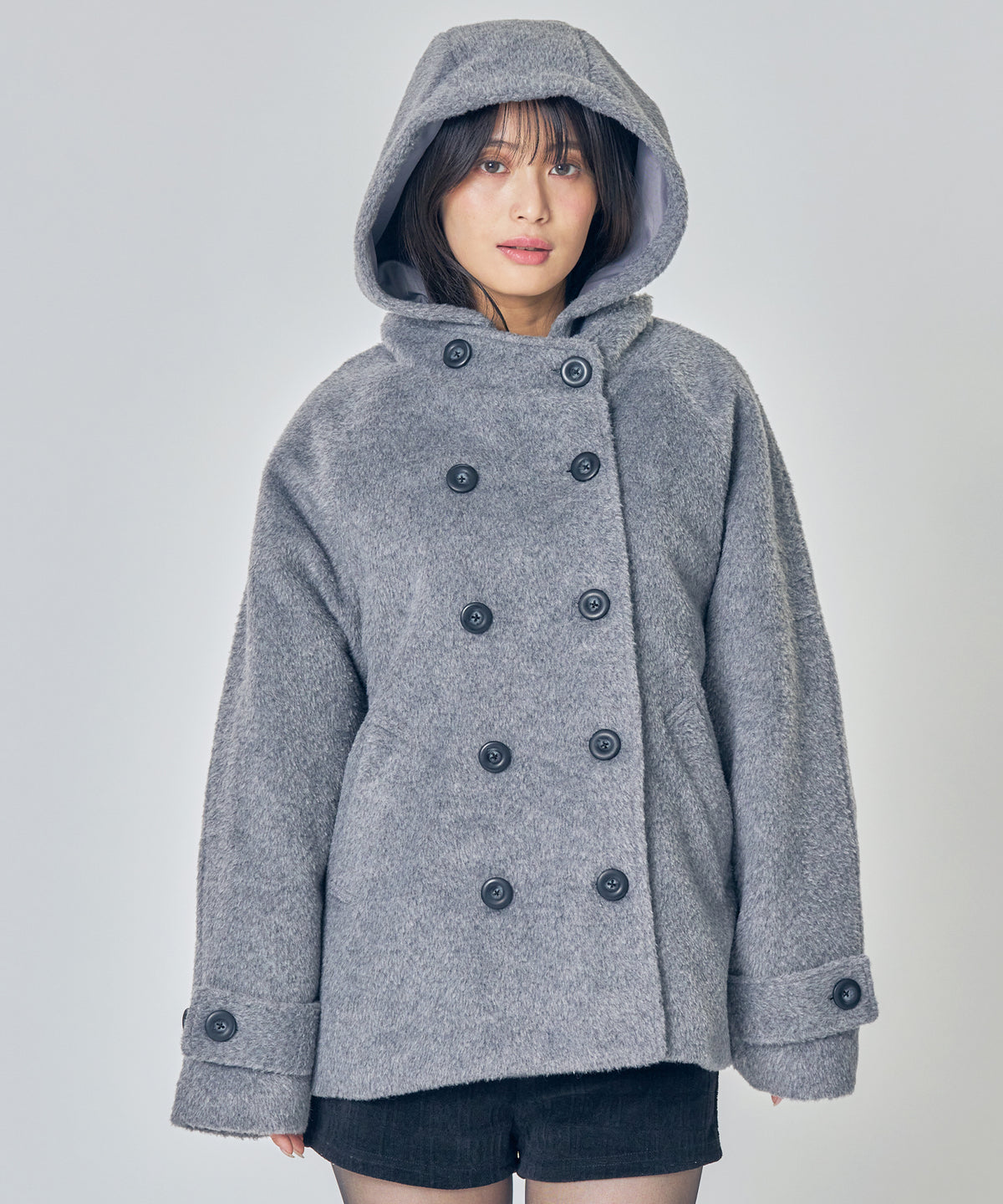 モデル：H157 Size:M　ライトグレー