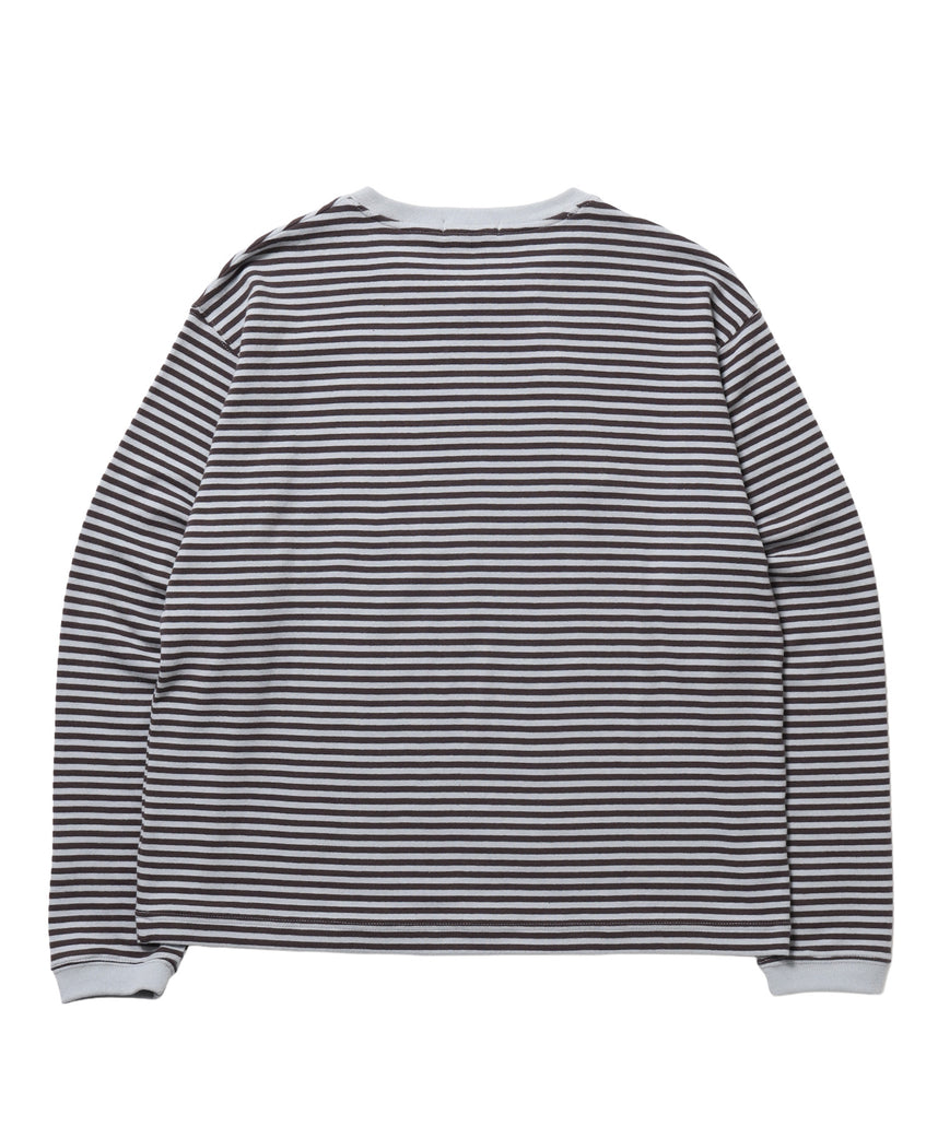 ※WEB限定 / ぼかしプリントヘンリーネックロンT / sqnzU BORDER L/S TEE 柄85
