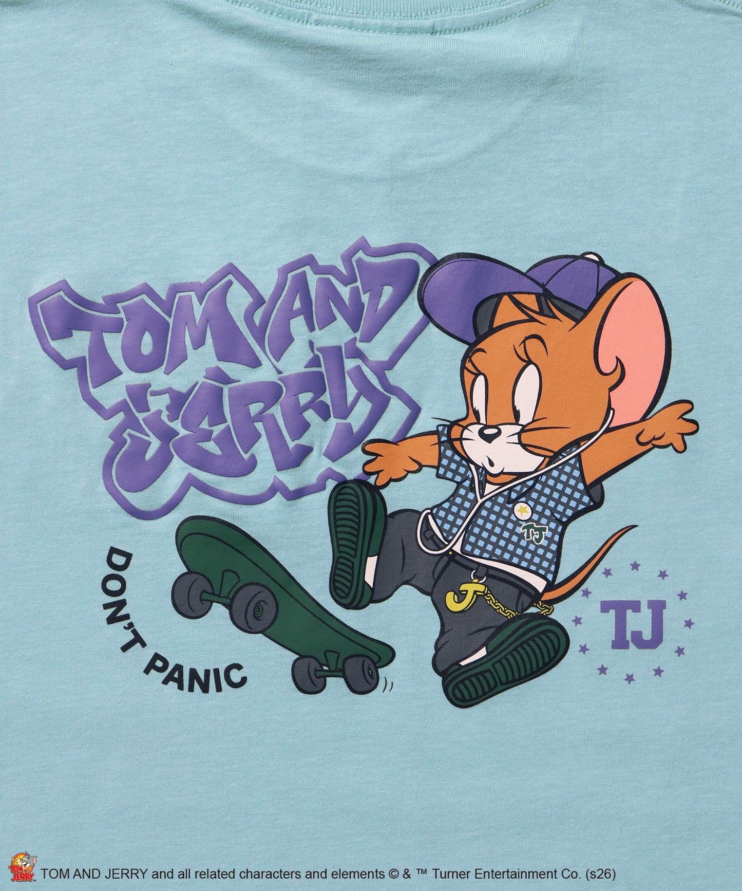 TJ SKATE BOARD TEE / トムとジェリー Tシャツ 半袖 クルーネック プリント オーバーサイズ グリーン