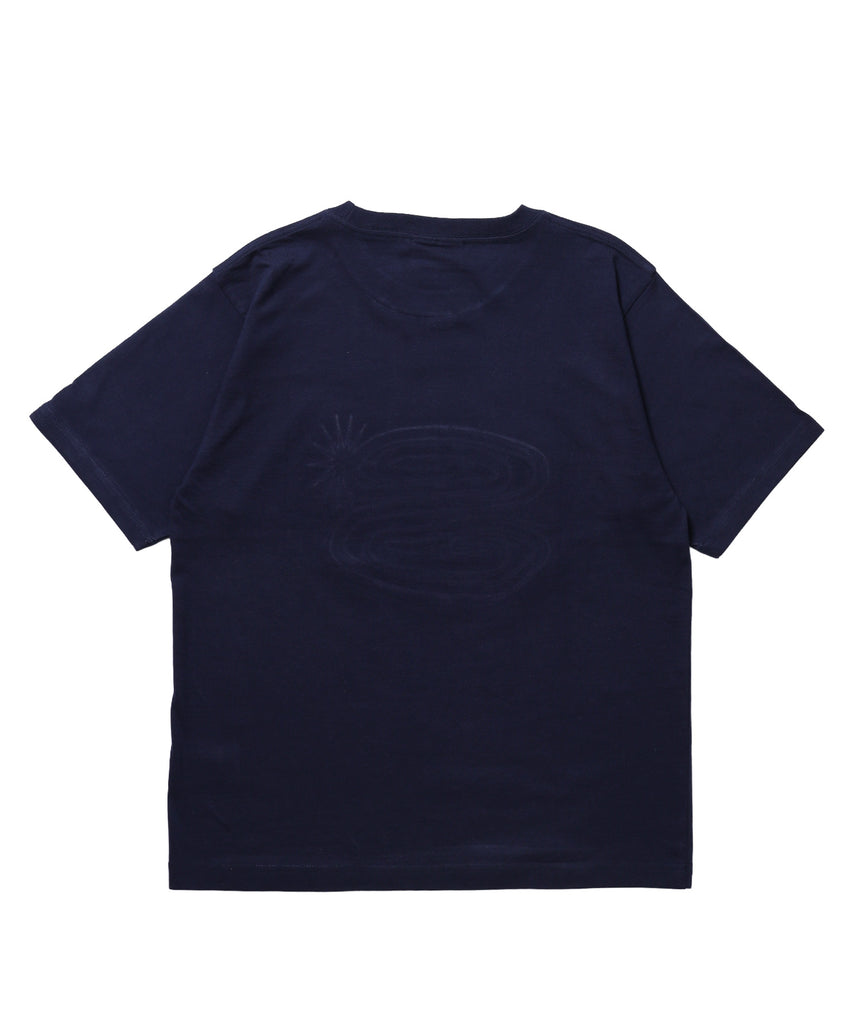 ※WEB限定 / ぐるぐるワッペン半袖Tシャツ / sqnz guru-guru patchwork tee ネイビー