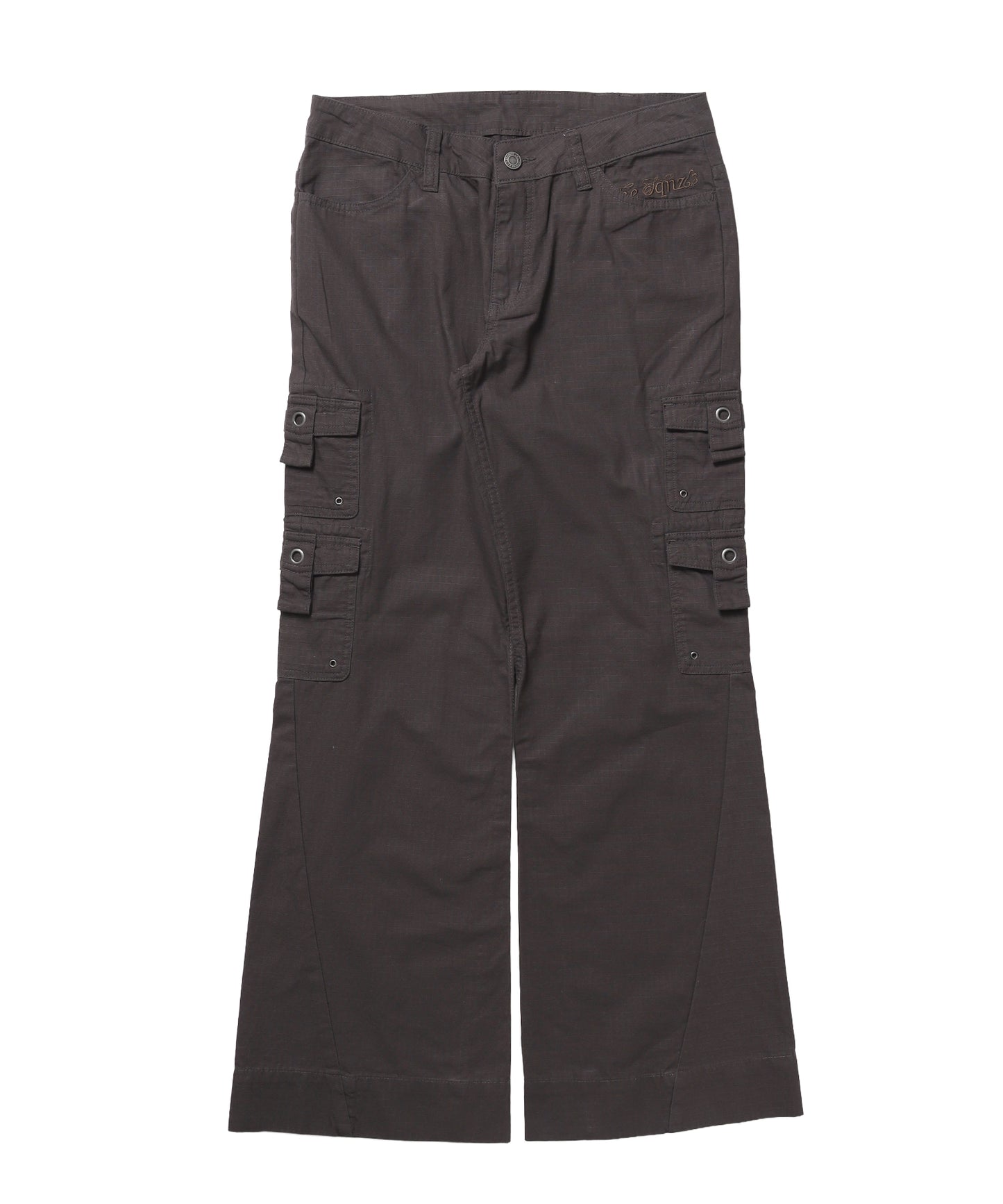 ※WEB限定 / レディースフレアカーゴパンツ / sqnz eyelet low-rise pants ブラウン