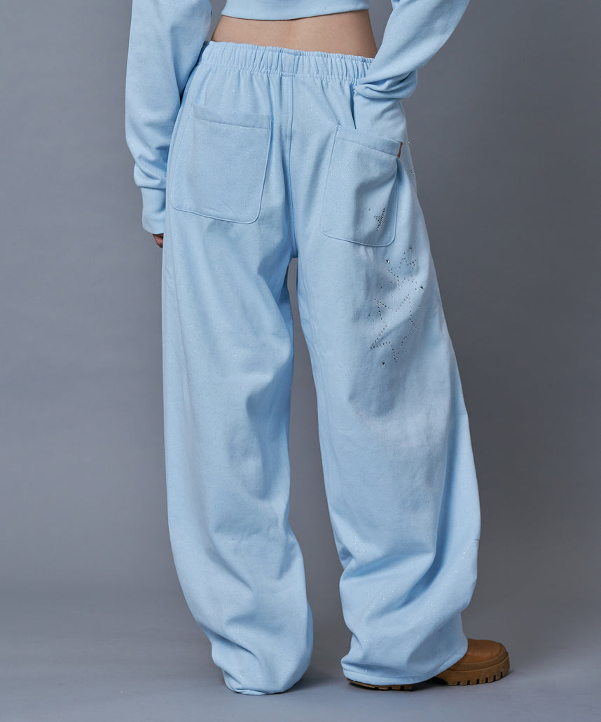 sqnz（エスキュンズ）】sqnz glitter sweat pants / スウェットパンツ