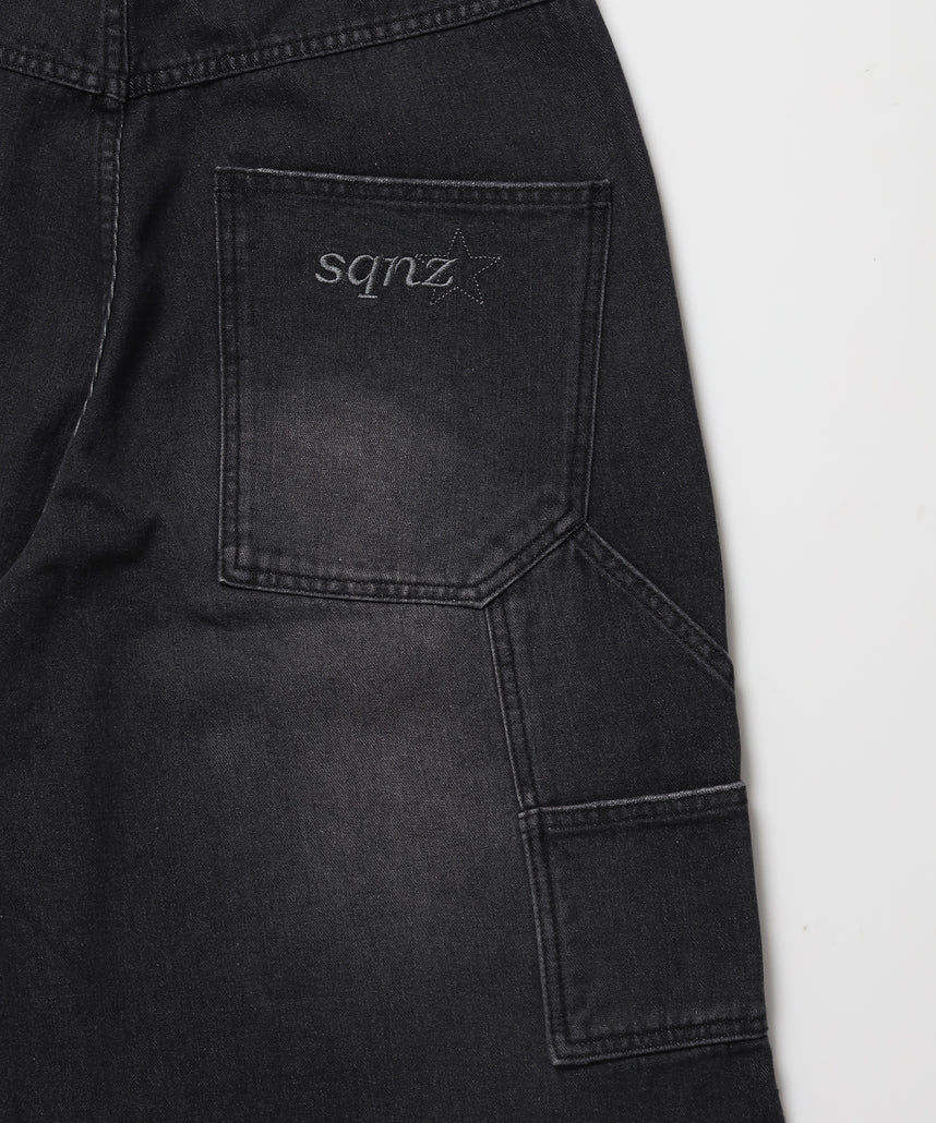 WEB限定 / ダメージデニムショートパンツ / sqnzU double knee denim