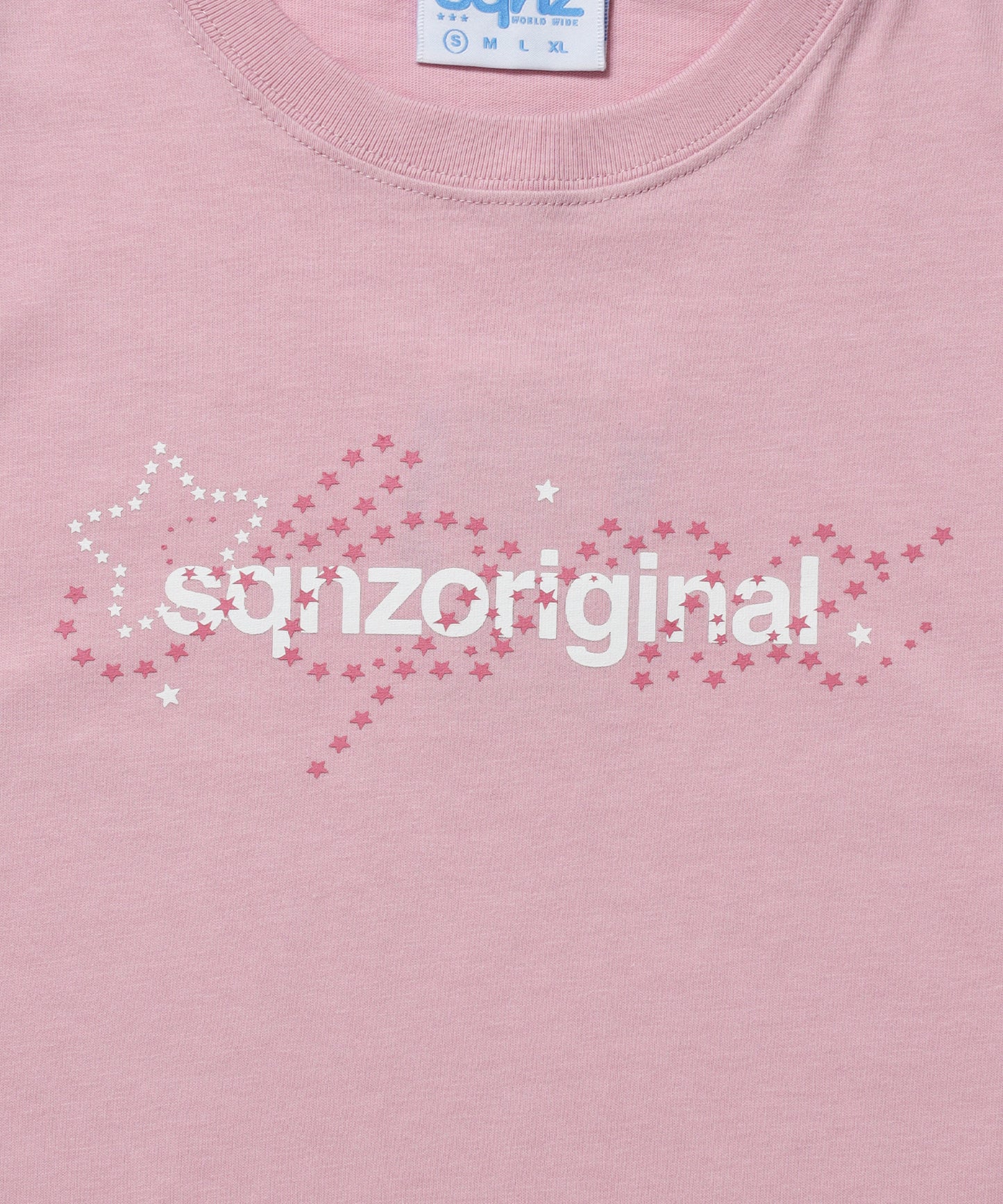 ※WEB限定 / ユニセックス / 星モチーフ半袖Tシャツ / sqnz star new logo tee / ピンク