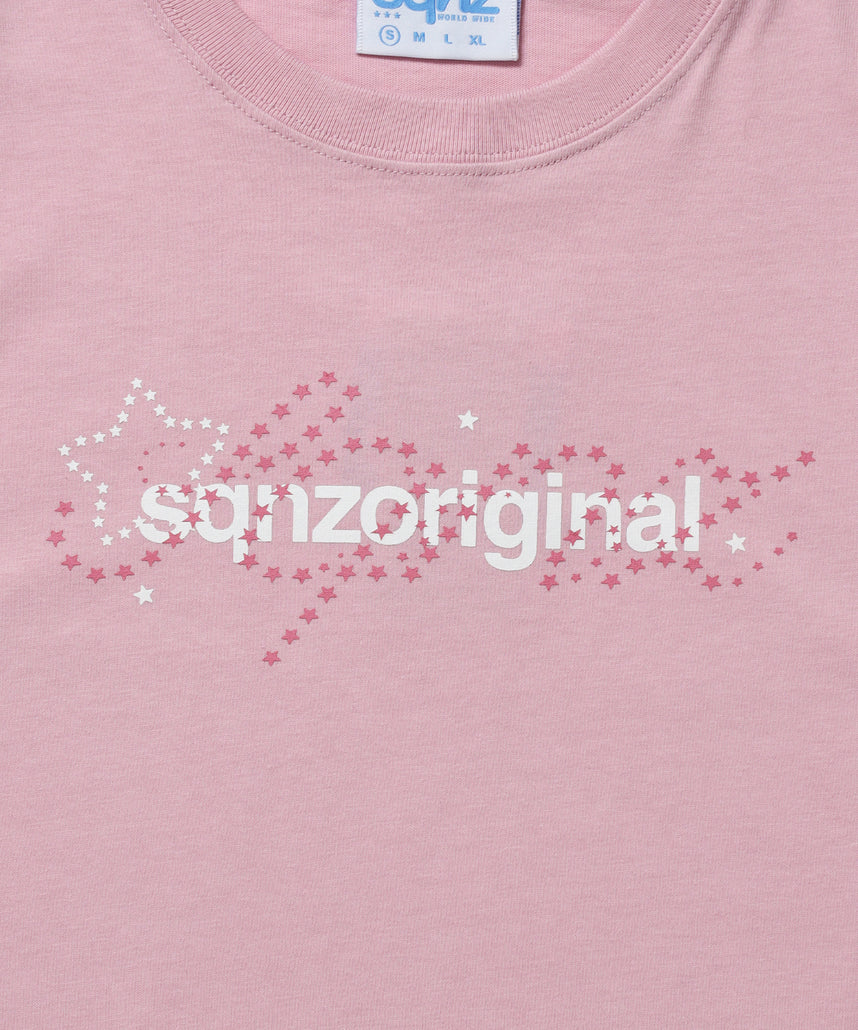 ※WEB限定 / ユニセックス / 星モチーフ半袖Tシャツ / sqnz star new logo tee / ピンク