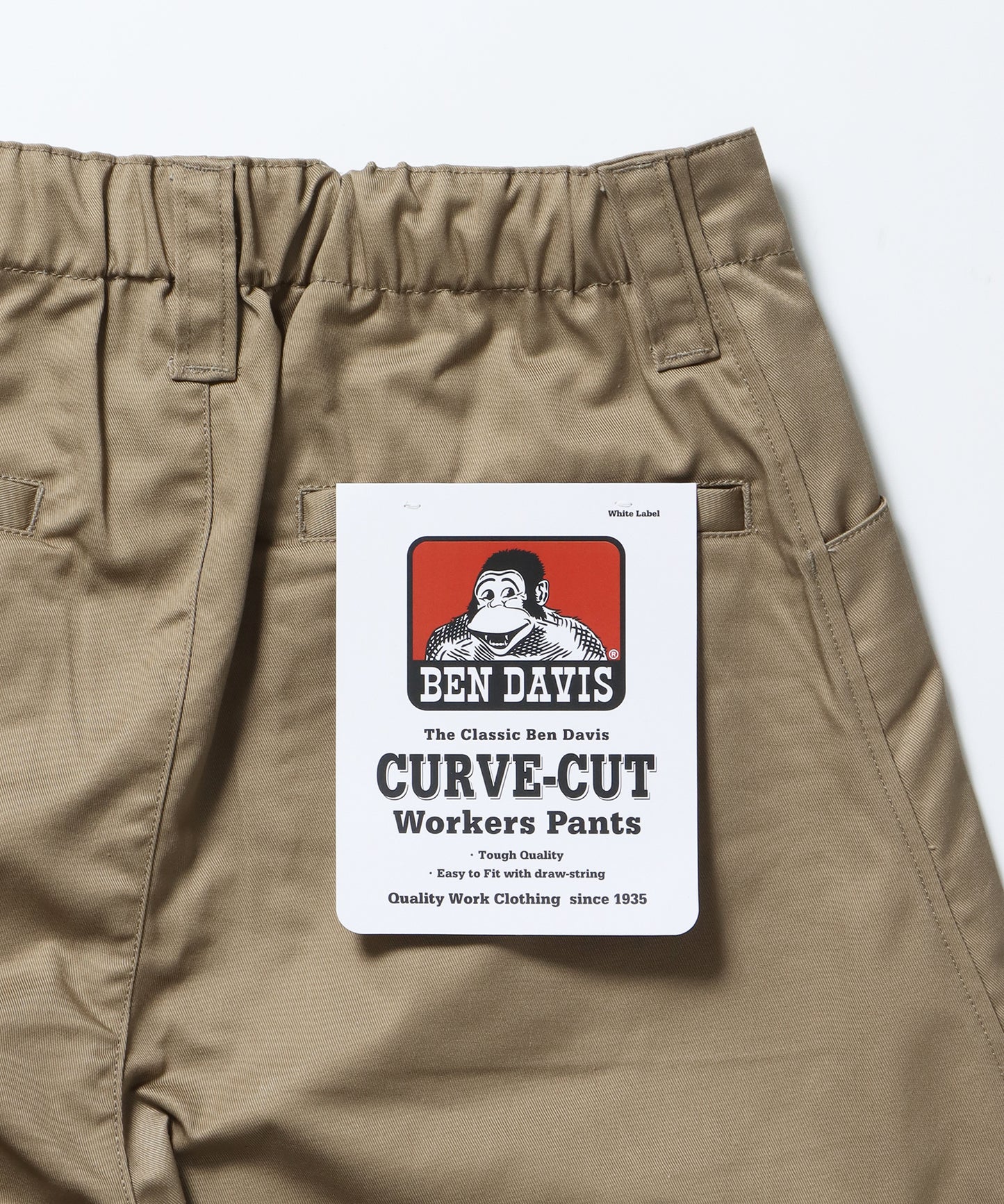 CURVE BUGGY WORK PANTS / パンツ ボトムス カーブ タック ワンポイント ツイル ベージュ