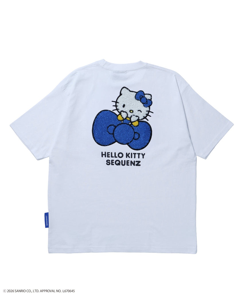 HK EMBROIDERY KITTY TEE / ハローキティ キティちゃん 半袖 クルーネック プリント ワンポイント 刺繍 ホワイト