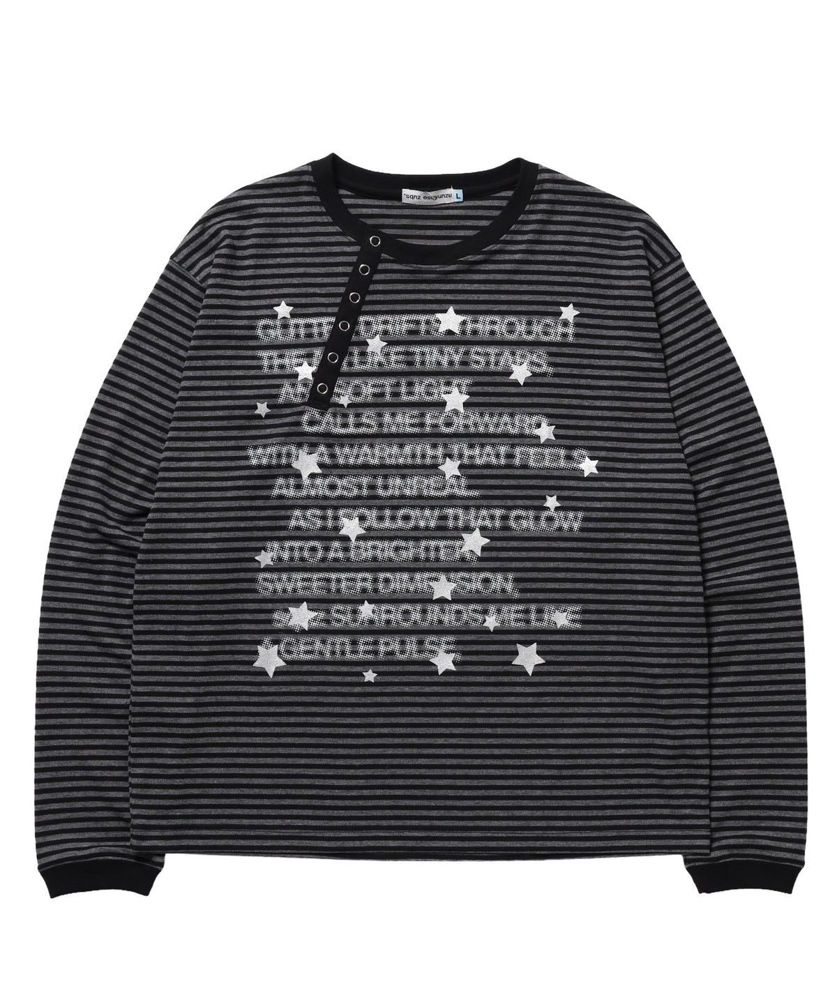 ※WEB限定 / ぼかしプリントヘンリーネックロンT / sqnzU BORDER L/S TEE 柄84