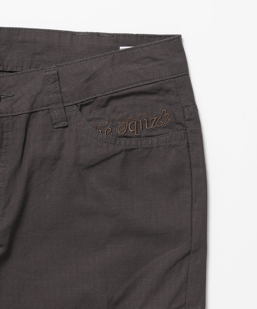 ※WEB限定 / レディースフレアカーゴパンツ / sqnz eyelet low-rise pants ブラウン