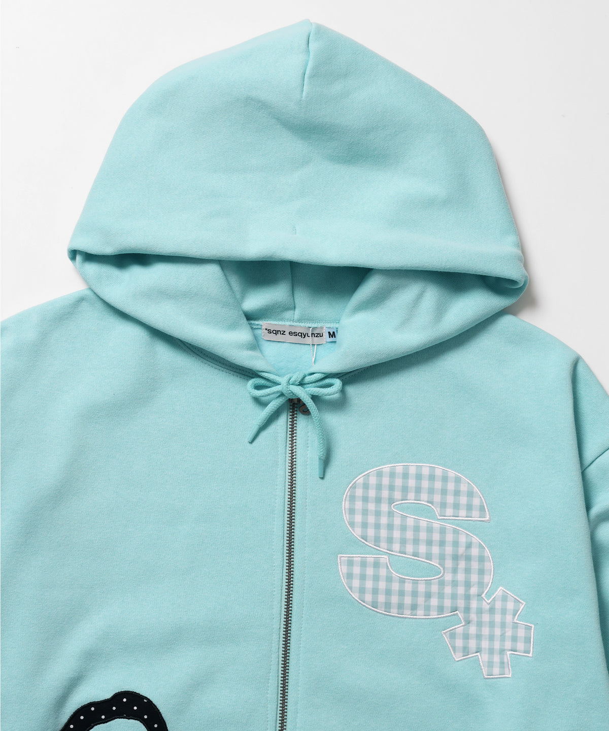 ※WEB限定 / ギンガムドットロゴジップパーカー / sqnzU spiral applique zip p/k