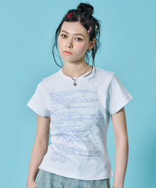 ※WEB限定 / 文字プリントレディースコンパクトT / sqnz programming pt compact tee ホワイト