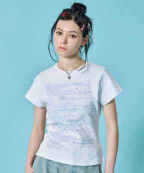 ※WEB限定 / 文字プリントレディースコンパクトT / sqnz programming pt compact tee ホワイト
