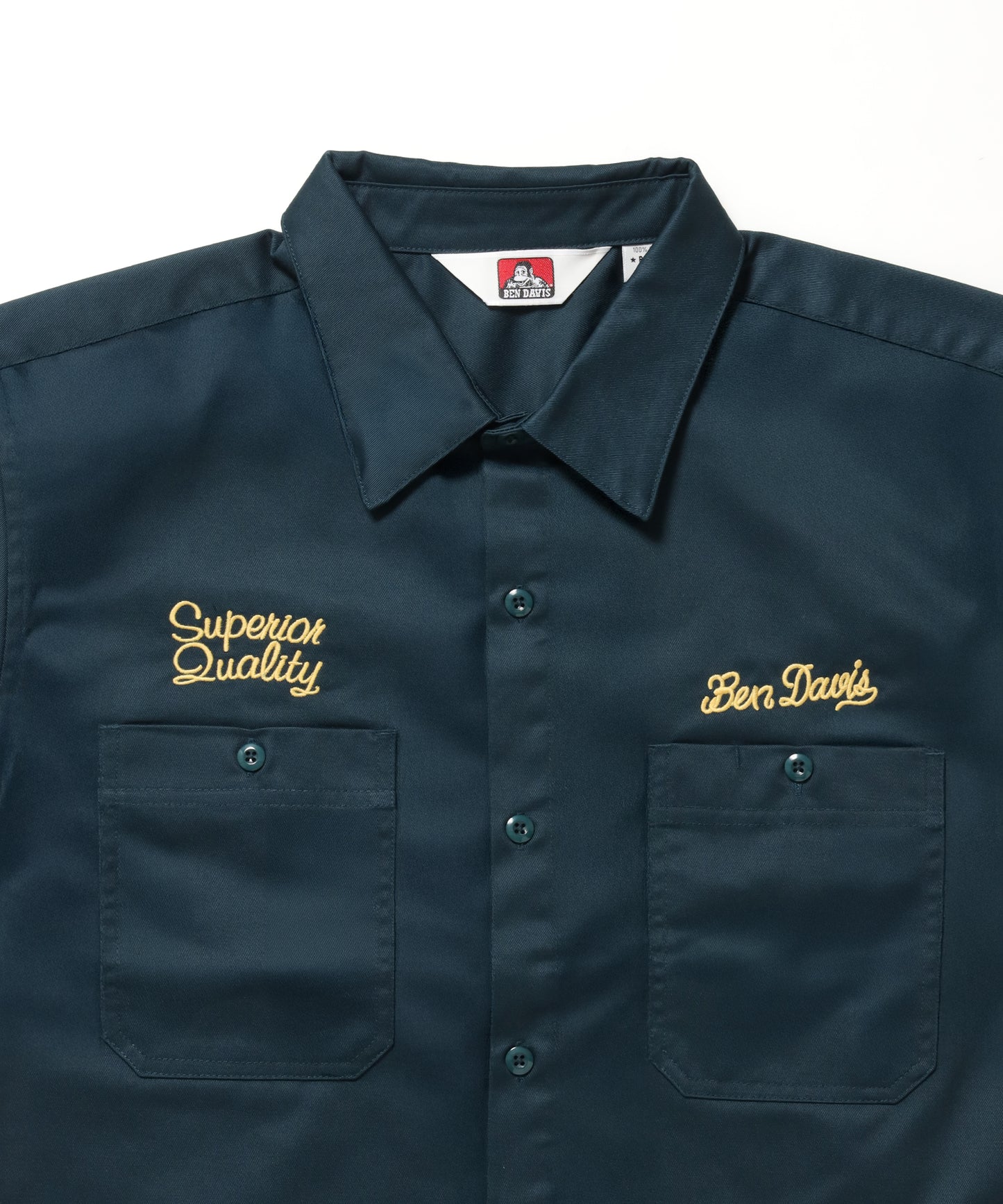RACER S/S WORK SHIRT / 半袖 シャツ ワーク レギュラーカラー ボックスシルエット ダークグリーン