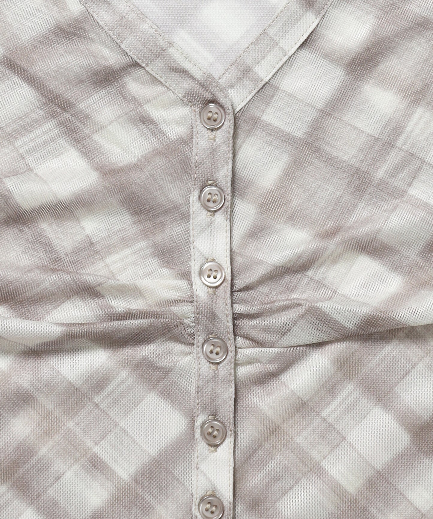※WEB限定 / レディースギャザー長袖シャツ / sqnz sheer gather l/s shirts モカ