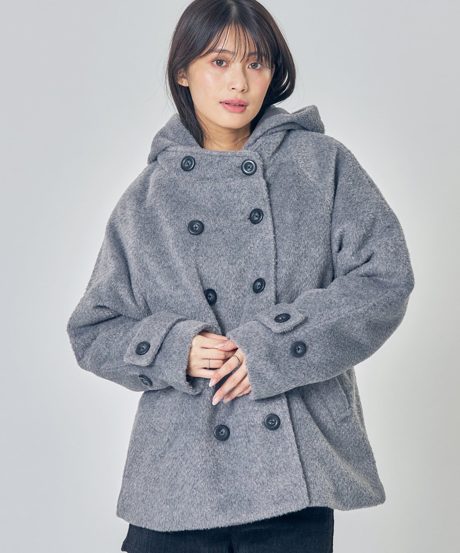 モデル：H157 Size:M　ライトグレー