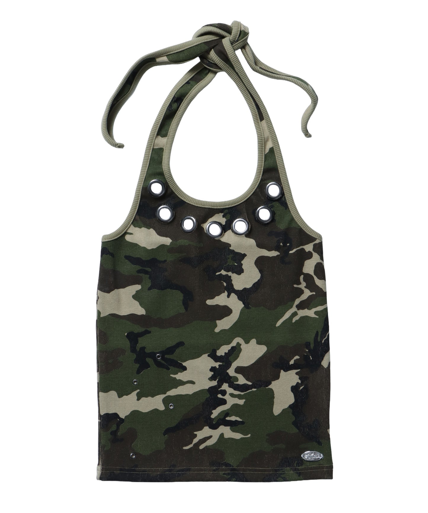 ※WEB限定 / レディースアイレットタンクトップ / sqnz halter neck eyelet tank top 柄80