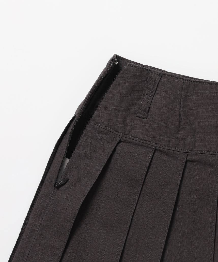 ※WEB限定 / レディースアイレットプリーツミニスカート / sqnz eyelet pleats skirt ブラウン