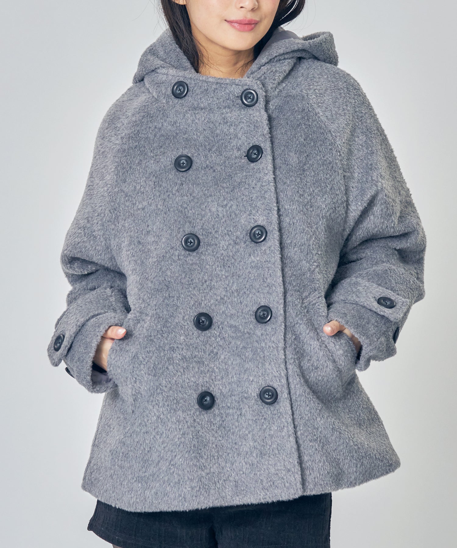 モデル：H157 Size:M　ライトグレー