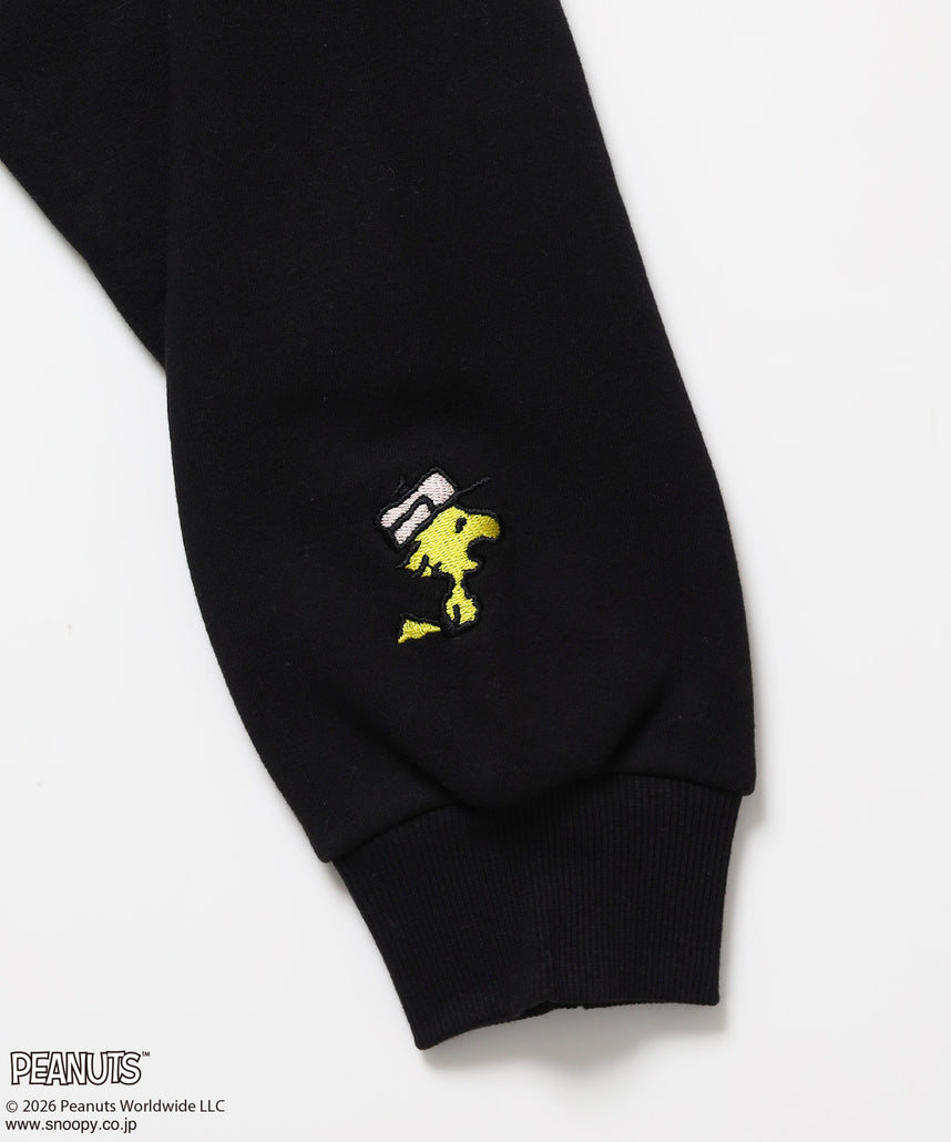 TP FUR SNOOPY APPLIQUE P/K/ スヌーピー ファーワッペン 刺繍 パーカー ブラック
