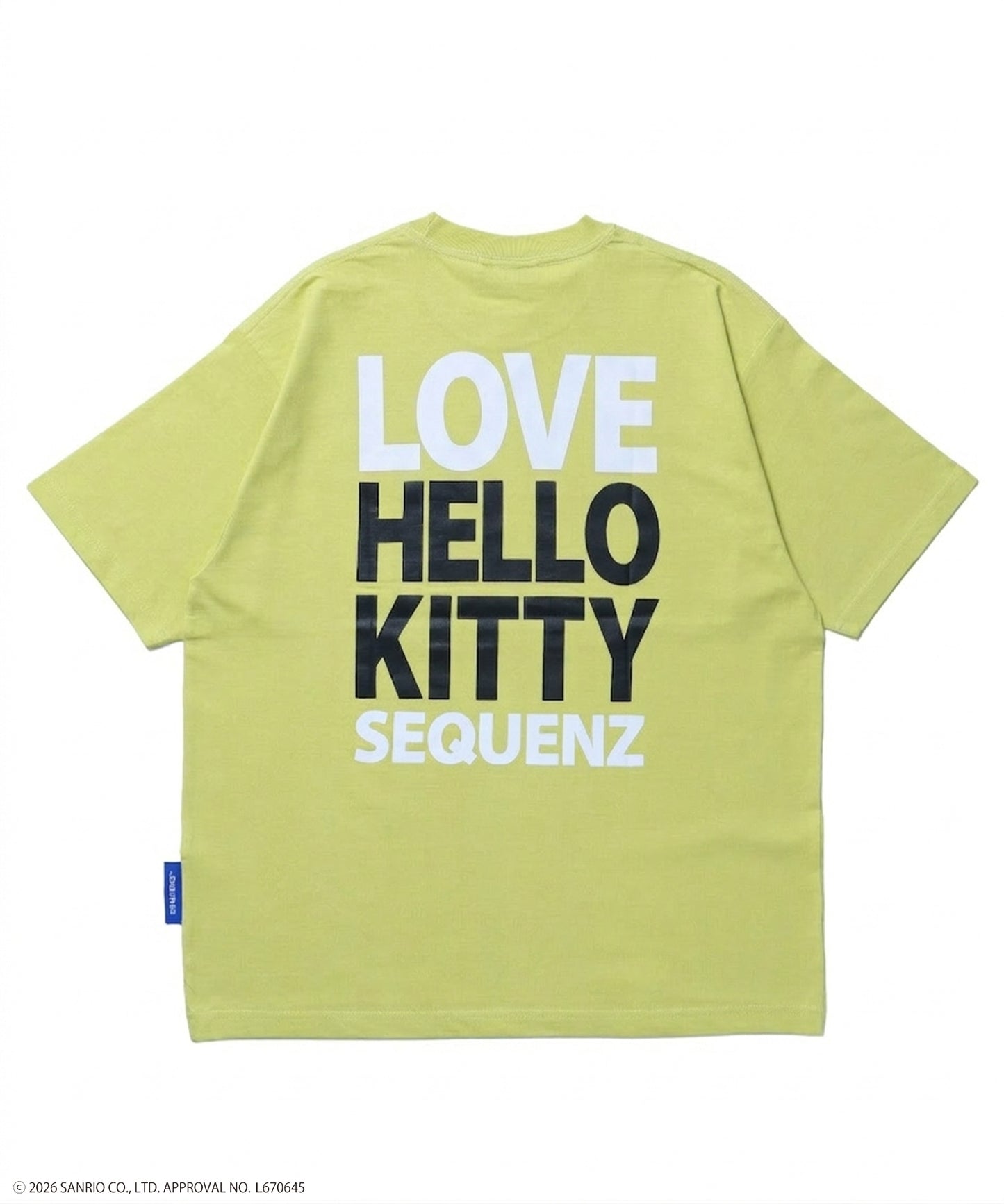 HK LOVE SEQUENZ TEE / ハローキティ キティちゃん 半袖 クルーネック プリント ワンポイント ラインストーン イエロー