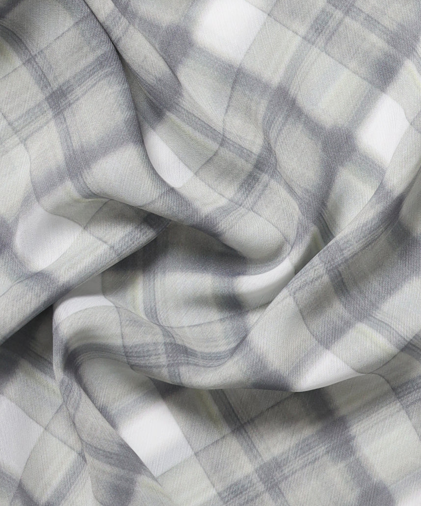 ※WEB限定 /  レディースチェック半袖シャツ / sqnz sheer check shirts グリーン