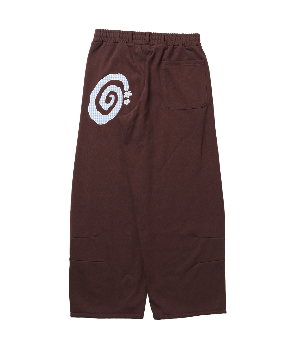 ※WEB限定 / ギンガムドットロゴスウェットパンツ / sqnzU spiral applique sweat pants