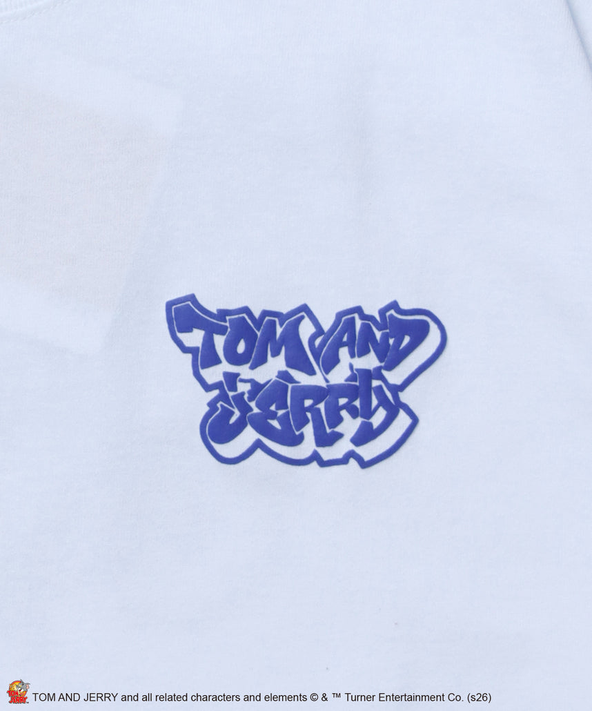 TJ SKATE BOARD TEE / トムとジェリー Tシャツ 半袖 クルーネック プリント オーバーサイズ ホワイト