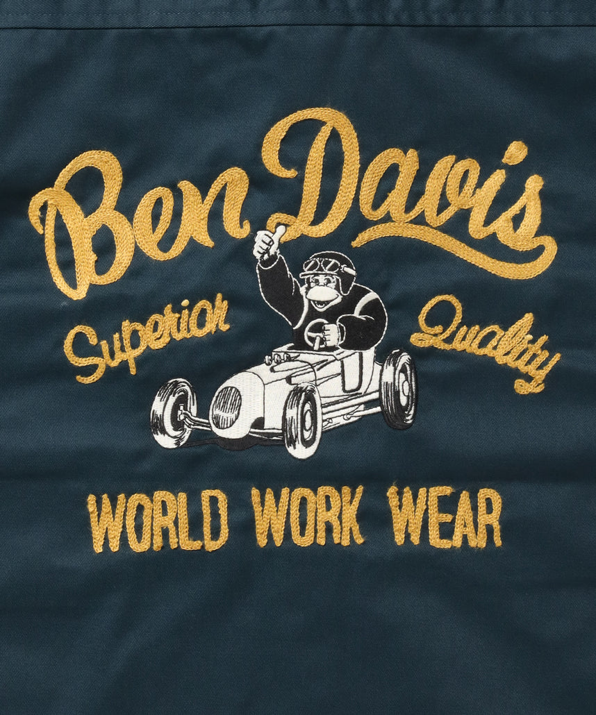 RACER S/S WORK SHIRT / 半袖 シャツ ワーク レギュラーカラー ボックスシルエット ダークグリーン