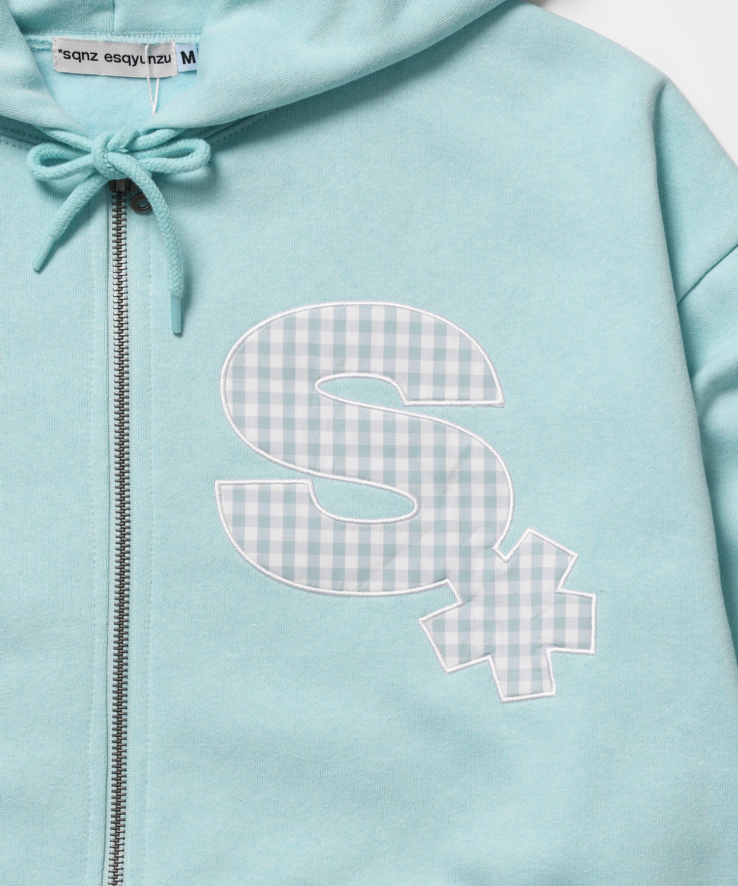 ※WEB限定 / ギンガムドットロゴジップパーカー / sqnzU spiral applique zip p/k