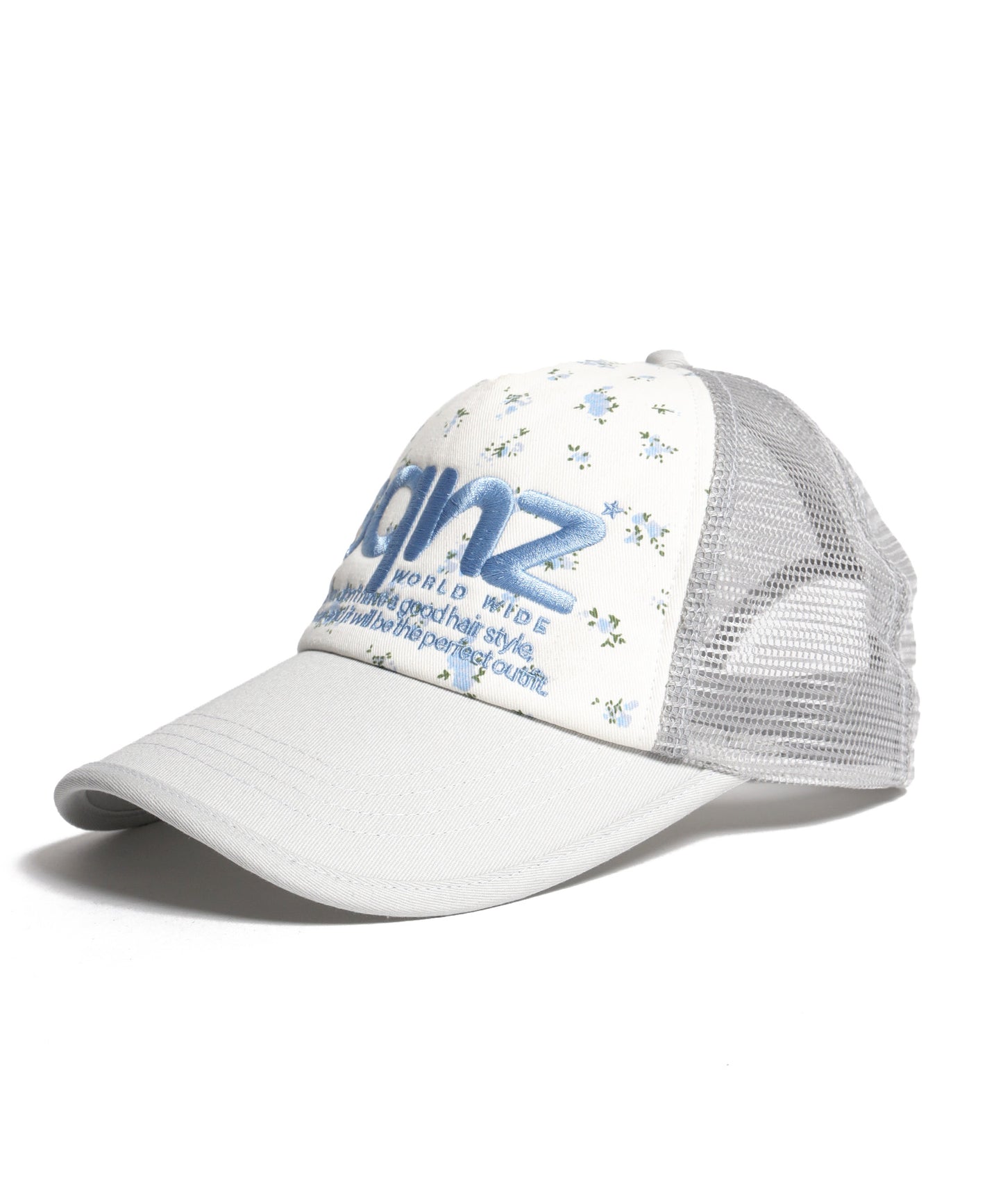 ※WEB限定 / 刺繍 / メッシュキャップ / sqnz mesh logo cap ライトグレー
