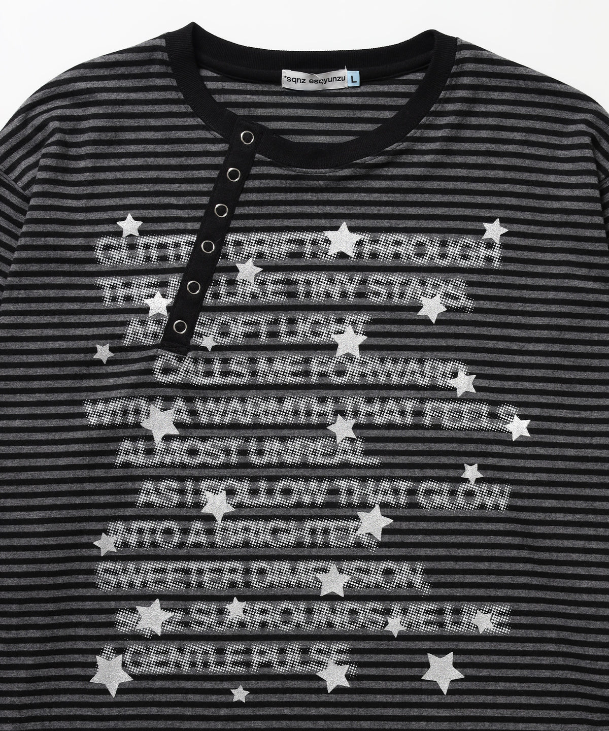 ※WEB限定 / ぼかしプリントヘンリーネックロンT / sqnzU BORDER L/S TEE 柄84