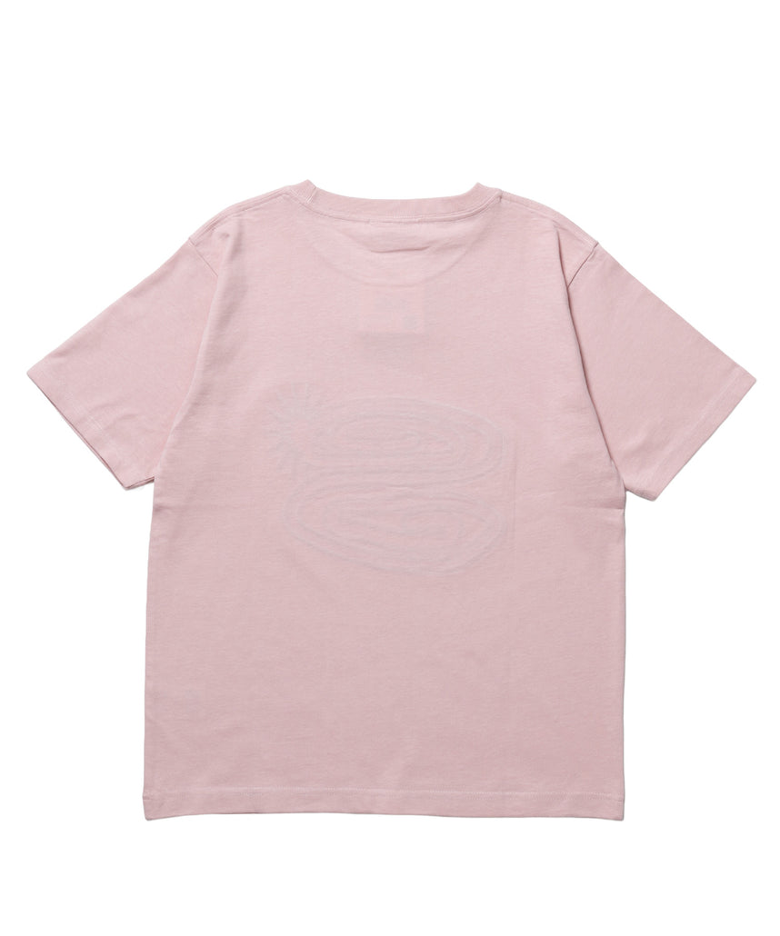 ※WEB限定 / ぐるぐるワッペン半袖Tシャツ / sqnz guru-guru patchwork tee ライトピンク