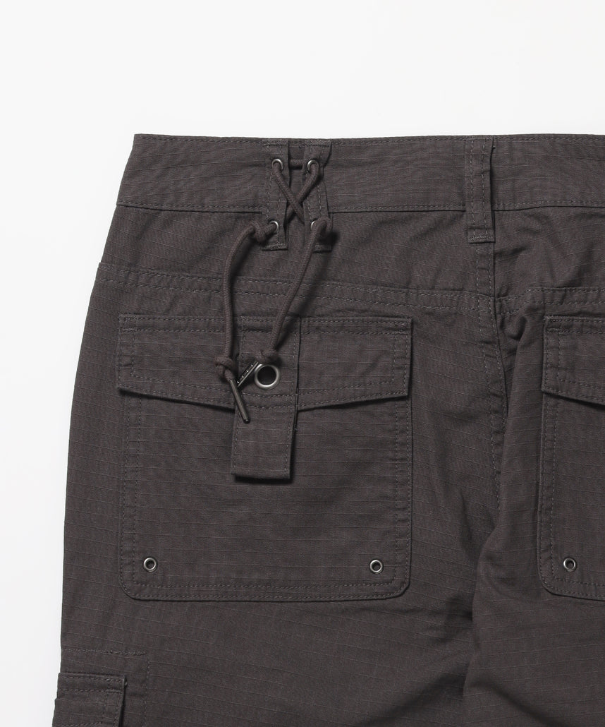 ※WEB限定 / レディースフレアカーゴパンツ / sqnz eyelet low-rise pants ブラウン