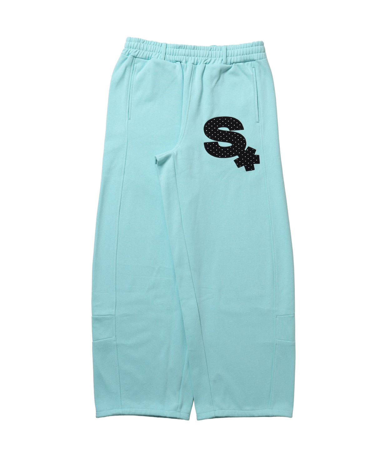 ※WEB限定 / ギンガムドットロゴスウェットパンツ / sqnzU spiral applique sweat pants