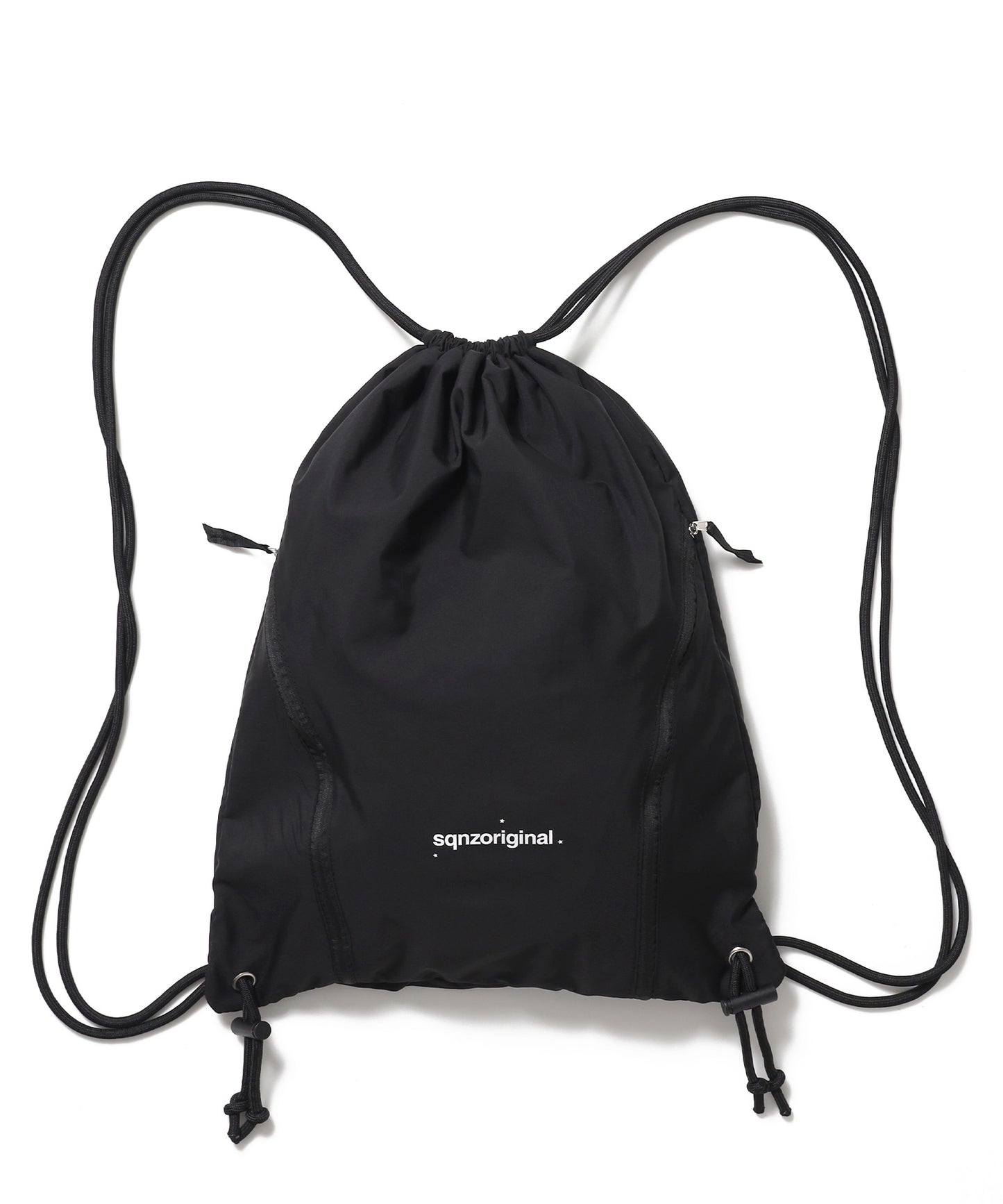 ≪予約商品≫※WEB限定 / 2WAY仕様 /チェックジップナップサック /sqnz zip knapsack ブラック