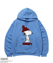 TP FUR SNOOPY APPLIQUE P/K/ スヌーピー ファーワッペン 刺繍 パーカー ブルー