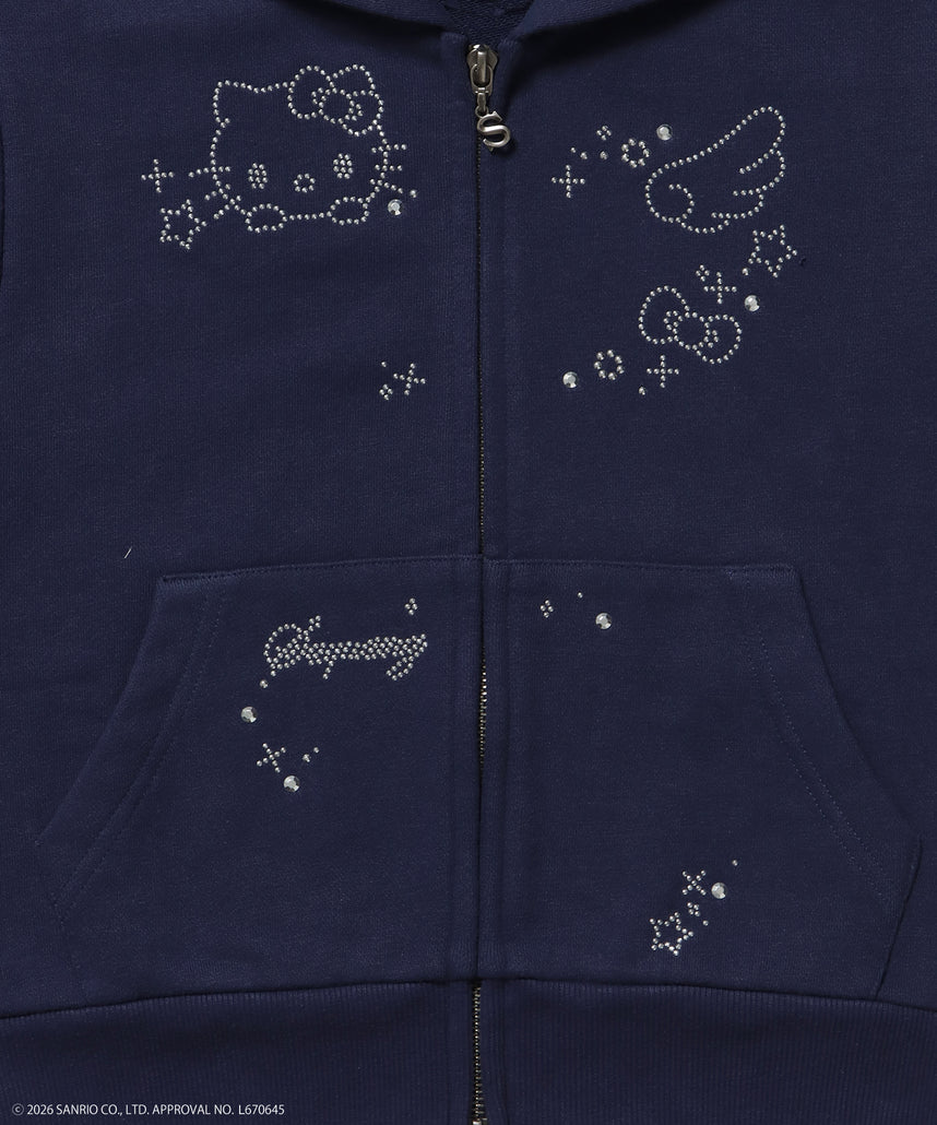 sqnz（エスキュンズ）】HK SHINING KITTY ZIPPK / 半袖 ジップパーカー